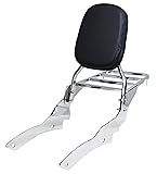 YHMOTO Motorcycle Sissy Bar Backrest with Luggage