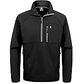 Little Donkey Andy Men's Golf Pullover 1/4 Zip Sweatshirts Waterproof Athletic Winter Quarter Zip Golf Jacket with 3 Pockets