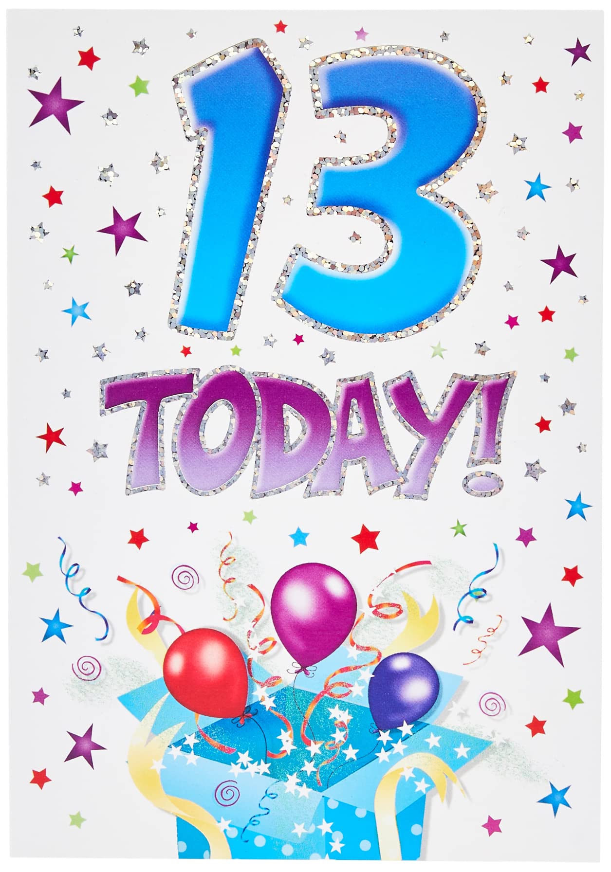 Piccadilly Greetings Modern Juvenile Birthday Card Age 13 M - 7 x 5 inches, A35013