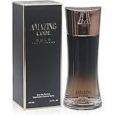 AFLUXE Amazing Code Eau De Parfum Top Notes Of Lemon, Bergamot, Star Anise, Olive Blossom & Guaiac Wood - Base Notes Of Leather,Bean & Tobacco - Ideal For Daily Wear -3.4 Oz Bottle
