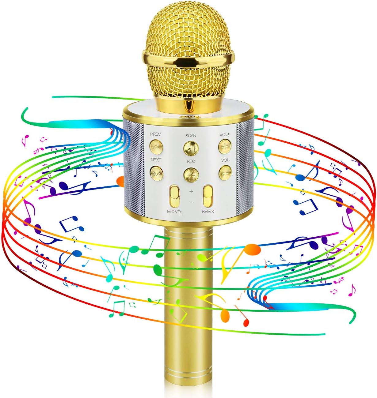 gold microphone toy