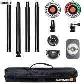 Navisafe Dinghy LED Navigation Light Kit with Pole, USCG Approved, 2 NM | Includes tricolor bow light, white stern light, 1 m pole, brackets and storage bag. For dinghies and inflatable boats.