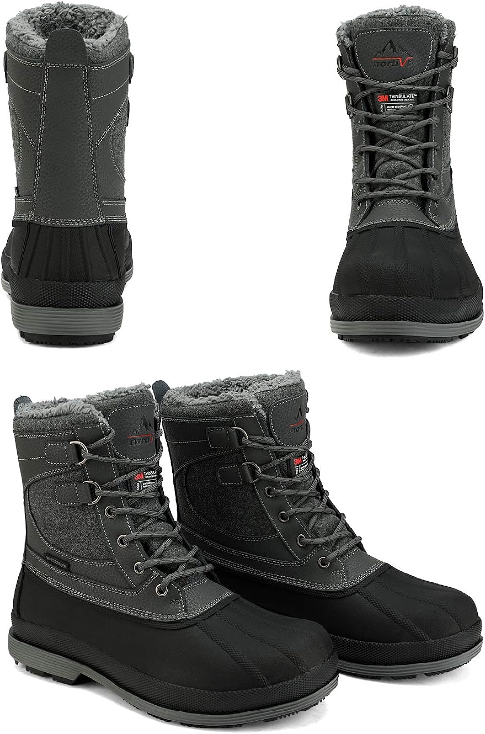 nortiv 8 men's 170410 waterproof winter snow boots