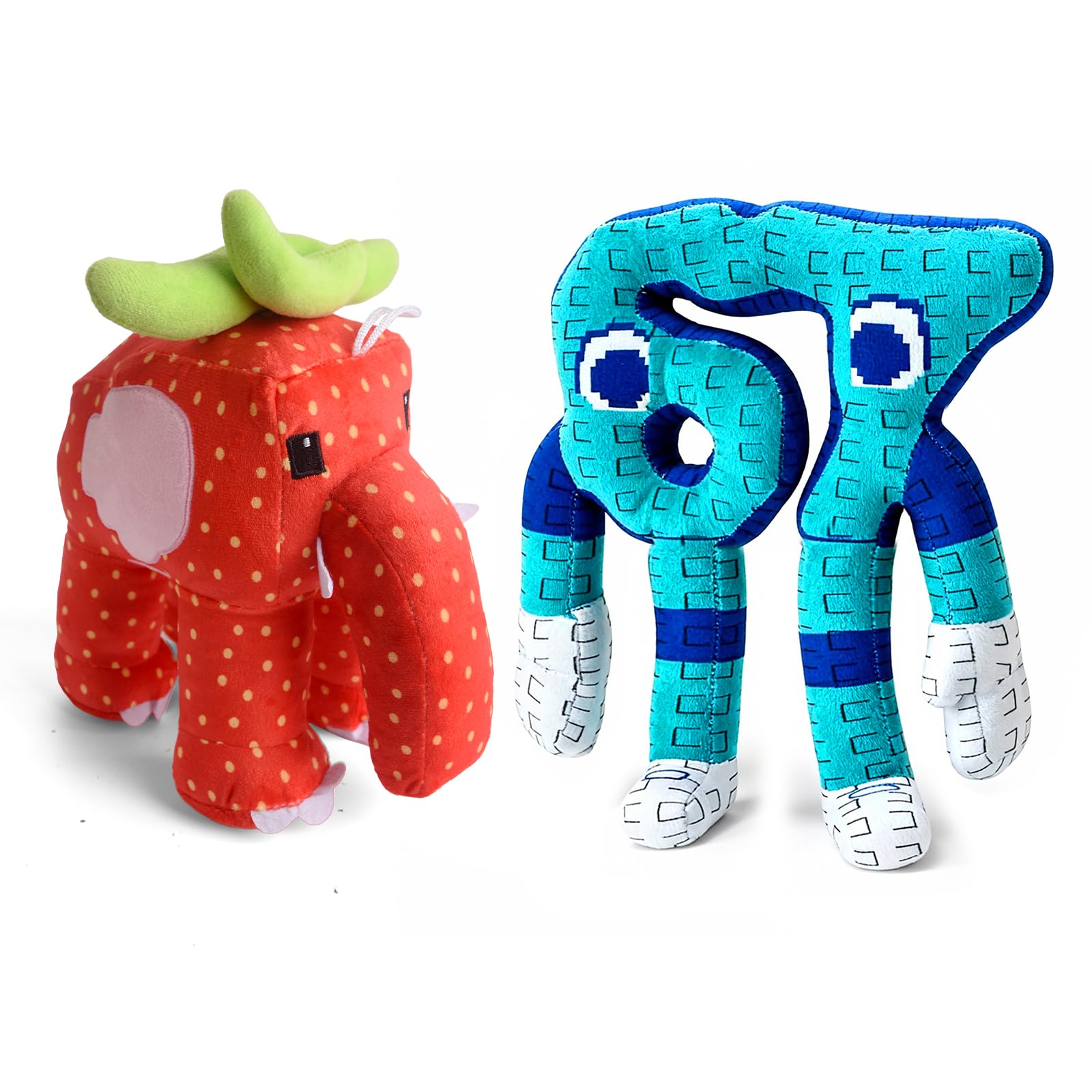 Steal a Brainrot Plush, Adorable 67 Plush Toy Figure Plushies, Italian Strawberry Elephant Brainrot Plush, Collectible Plushie Stuffed Animal Doll, Stuffed Animals Gifts for Fans,Colleagues 2PCS -A