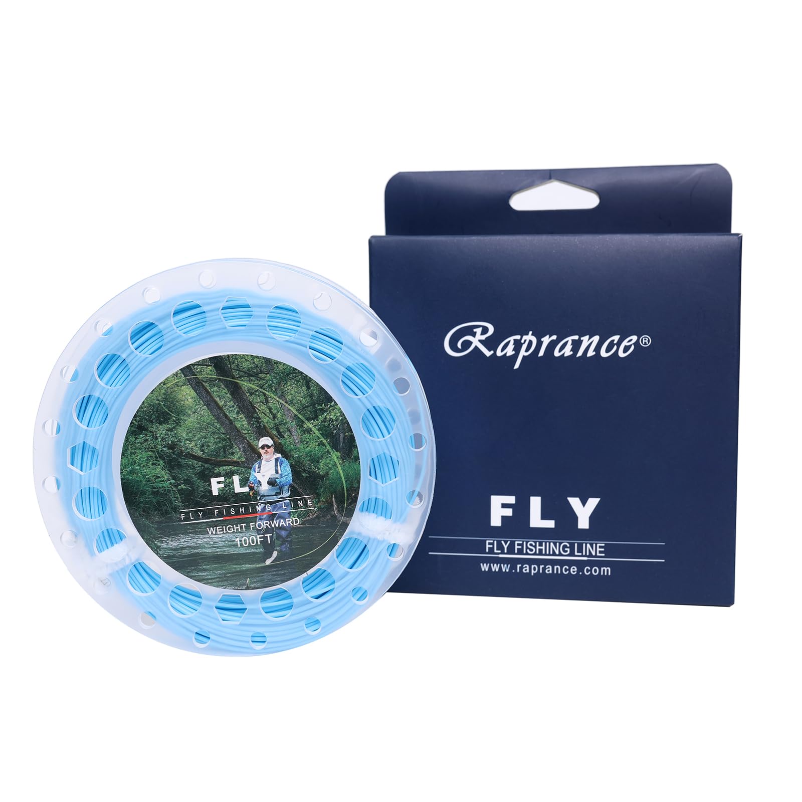 Floating Fly Fishing Line with 2 Welded Loops, Weight Forward Floating Fly Line, 100FT，3F Freshwater Saltwater Fly Fishing Line(Blue)