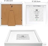 YiPinYin 3x 8x8 Inch White Photo Frames Set with Mount 6x6 or 8x8 Display view 7