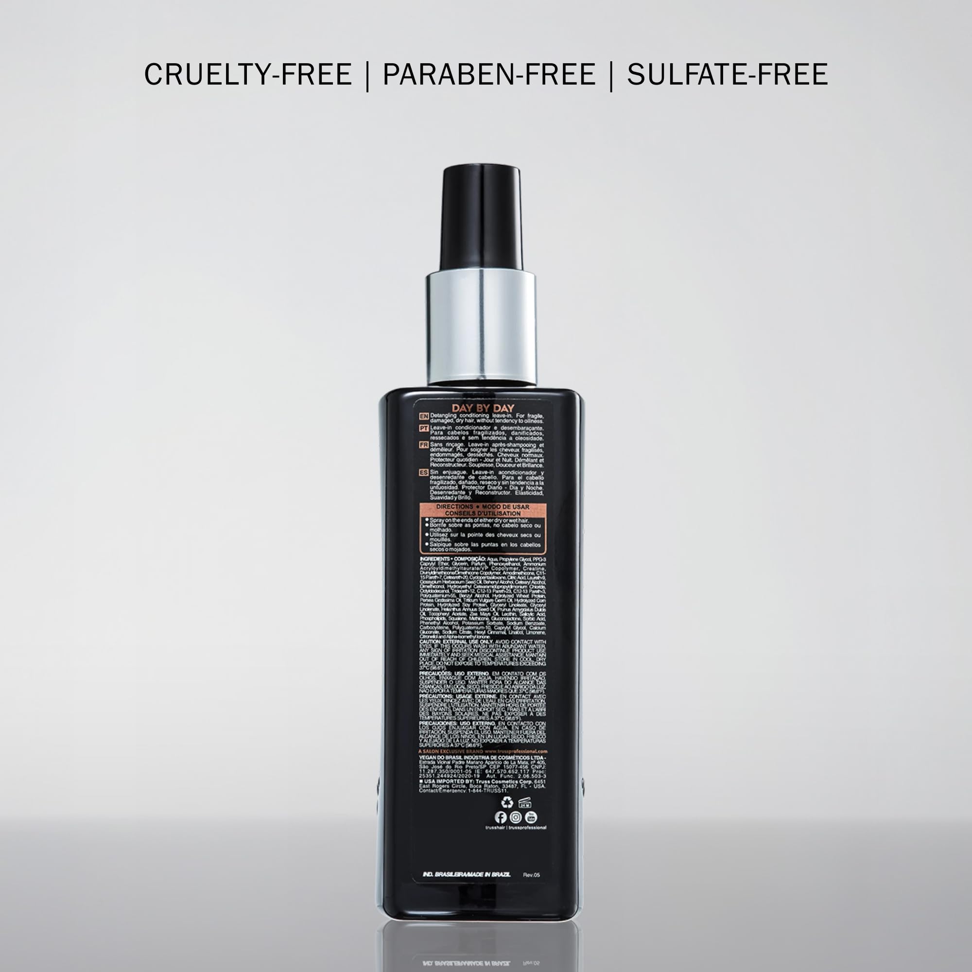 TRUSS Day by Day Leave In Conditioner Spray - Lightweight Detangling Spray & Heat Protectant for Hair - Restores Elasticity, Softness & Shine - Reduces Split Ends & Moisturizes Dry Hair (8.45 oz)