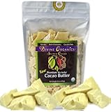 Divine Organics, 16oz Raw Cacao Butter / Cocoa Butter - Certified Organic - Food Grade - Edible - Fragrant, Natural Skin Moisturizer
