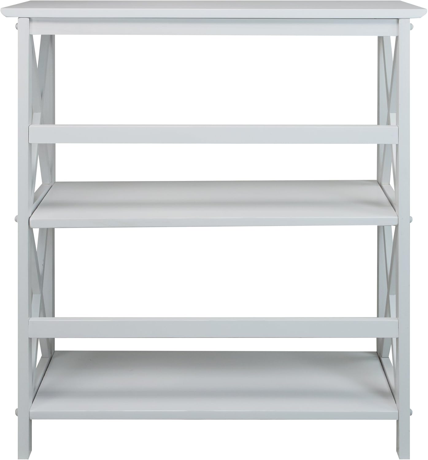 Casual Home Montego 3-Shelf Bookcase, White: Furniture & Decor