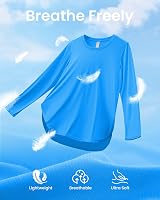 G4Free Women's UPF 50+ Long Sleeve Activewear Shirt Ocean Blue view 4