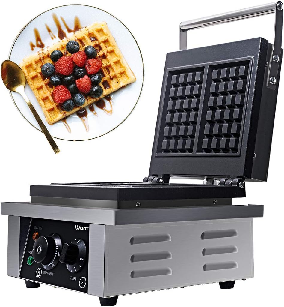 WantJoin Commercial and home Rectangle Waffle Maker 2 Pcs