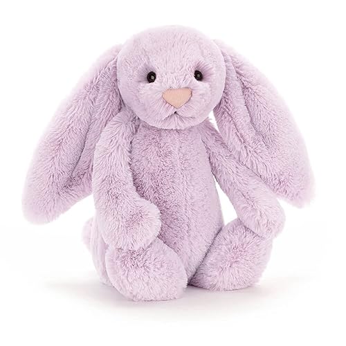 Jellycat Bashful Lilac Bunny Stuffed Animal, Medium 12 inches - Rabbit ...