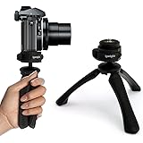 iGadgitz U4330 Mini Lightweight Table Top Stand Tripod and Grip Stabilizer Compatible with Digital Cameras, DSLRs, Video Came
