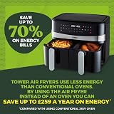 Tower Vortx 9L Dual Basket Air Fryer 2600W - Smart Finish Technology view 3
