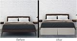 Linen Home Double Box Pleated Base Valance Sheet 135x190 +40cm Skirt view 4