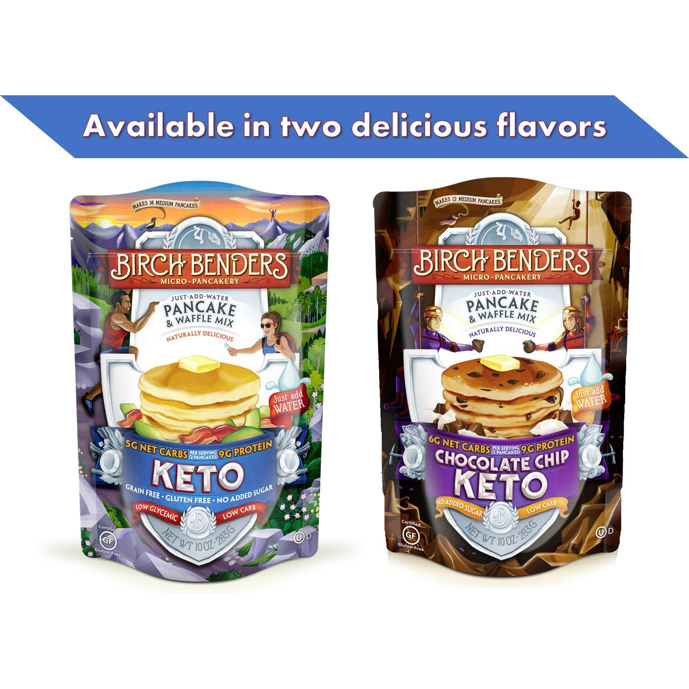 Keto Pancake & Waffle Mix by Birch Benders, LowCarb, High Protein