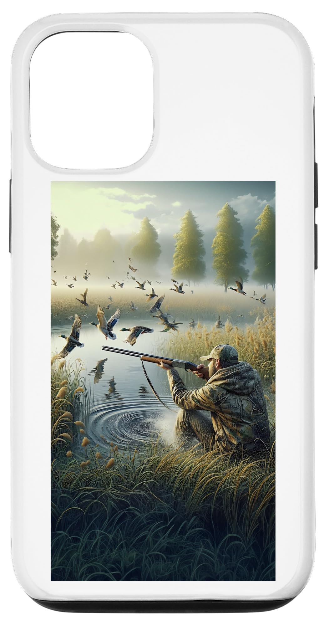 iPhone 13 Duck Hunter Men Illustration Hunting Case
