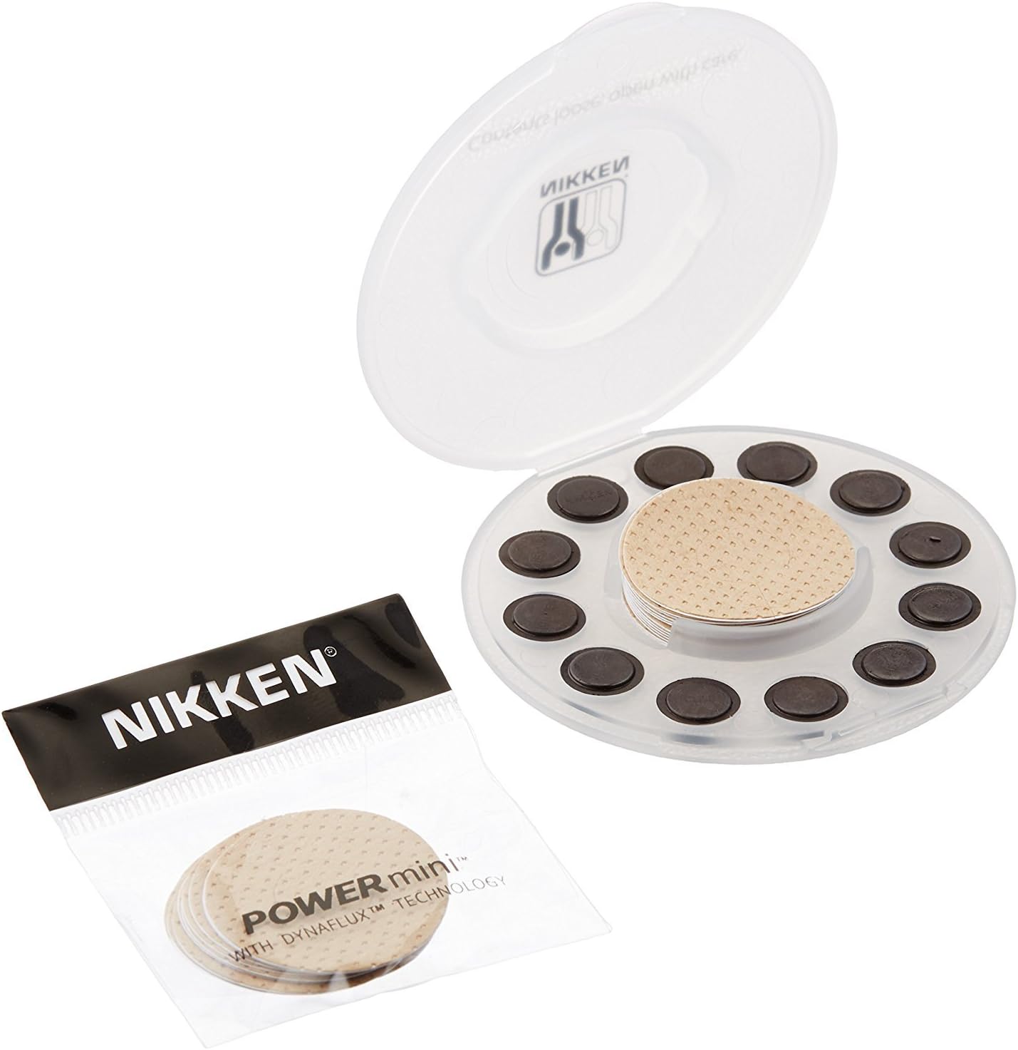 Nikken Kenko PowerMini (1462) and Power Chip (1450) Bundle - Reusable Magnetic Therapy and Far Infrared - Reduce Stress Fatigue Soreness - 100% Magnetic Coverage, Relief Body Pain, Tension, Stress: Health & Personal Care