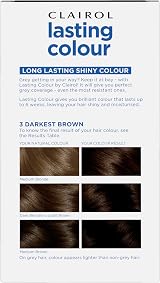 Clairol Lasting Colour Permanent Hair Dye 3 Darkest Brown Grey Coverage view 3