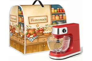 SEEWAN 6-8 Quart Kitchen Stand Mixer Dust Cover, Kitchen Appliance Protective Covers with Top Handle and Pocket, Cartoon shelf