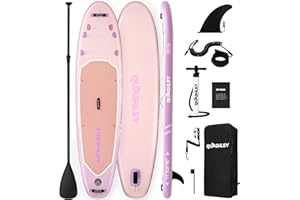Quashley Inflatable Stand Up Paddle Board Ultra-Light Paddleboards 10.5'×34"/11'×32" Wide Board for Beginners with All Premium SUP Accessories for Youth & Adults Yoga and Fishing