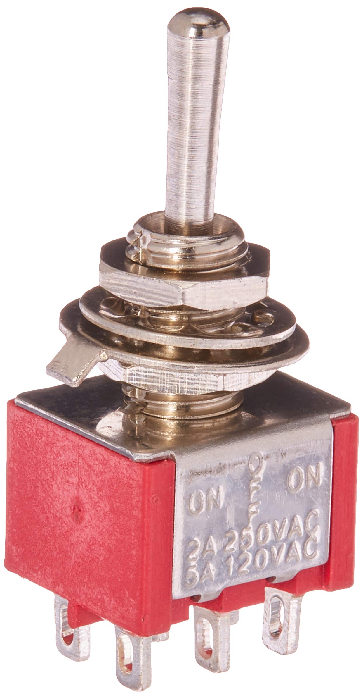 Sourcingmap 2A/250VAC 5A/120VAC DPDT Non-Locking 6 Pin Panel Mount Toggle Switch 2 PCS