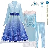 LZH Little Girls Dress Princess Fancy Dresses Outfits Pants Long Sleeve Dress up+Accessories