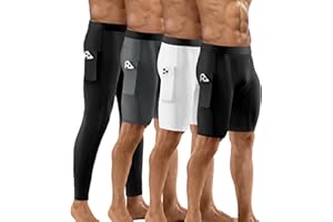 Niksa 1/2/4/5 Pack Compression Shorts Men, Spandex Running Shorts Athletic Workout Sport Performance Baselayer Underwear