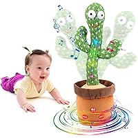 [Update Adjustable Volume Control] Dancing Cactus Toy Talking Cactus Toy for Babies Repeats What You Say Singing…