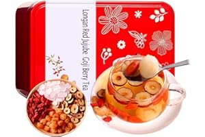 MIHUNTANG Longan Red Date Goji Tea 4.58oz Guiyuan Jujube Wolfberry Combination Flower Fruit Teabags Ladies' Tea Beverage Cold And Hot Tea Bag