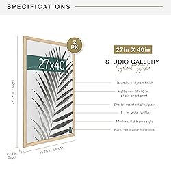 MCS Studio Gallery Movie Poster Frame 27x40 Natural