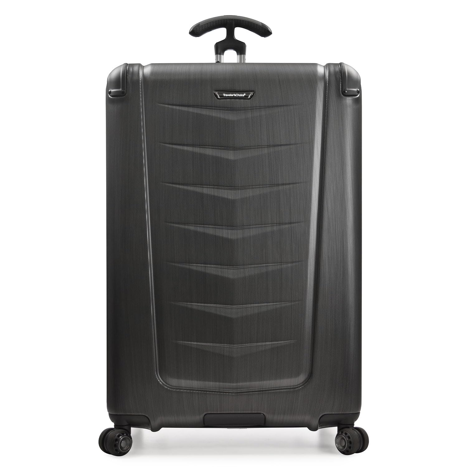 Photo 1 of ***SEE NOTES*** 
Traveler's Choice Polycarbonate Hardside Expandable Spinner Luggage, Brushed Metal, Silverwood I (30-Inch)