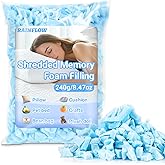 RAINFLOW Shredded Memory Foam Filling - 6.35oz Bean Bag Filler,Soft and Convenient Memory Foam Pillow Stuffing for Couch Pillow Cushion Dog Bed Arts Crafts