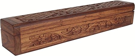 storeindya Caja de madera para incienso (COFFIN): Amazon.es: Hogar