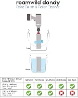 Roamwild Dandy PRO 2 in 1 Paint Brush Roller Cleaner Tool - Cleans Under 60 Secs view 8