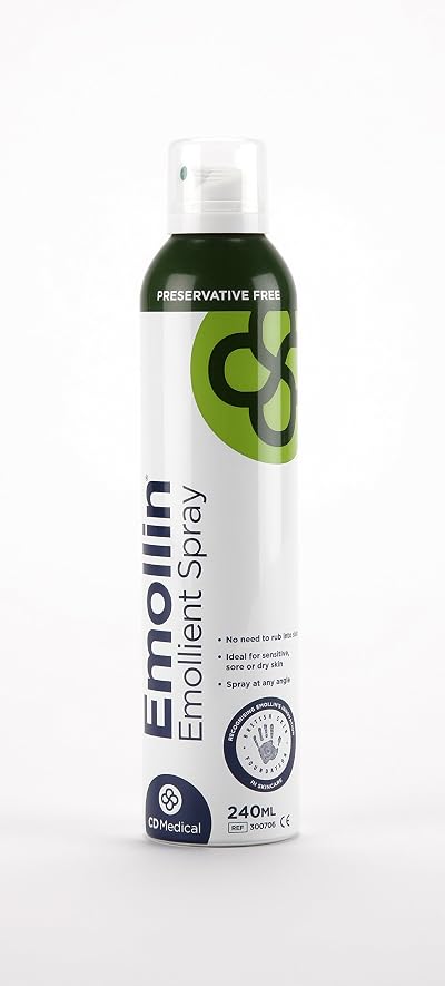 Emollin 50/50 Emollient Spray 240ml - Moisturises Skin, Protects Irritation &