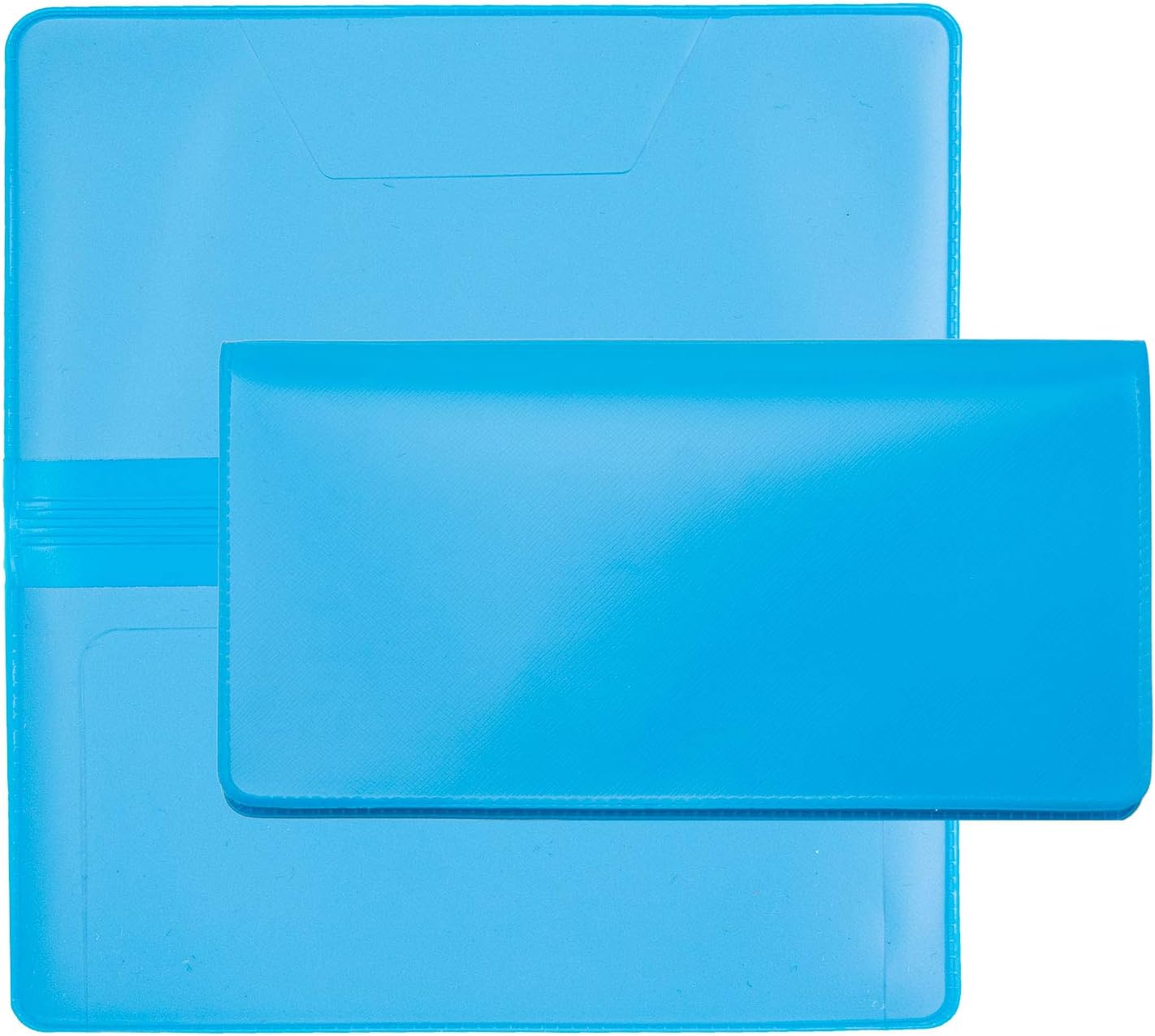 Sky Blue Vinyl Checkbook Cover, Top Tear Personal Vinyl Checkbook Cover: Office Products