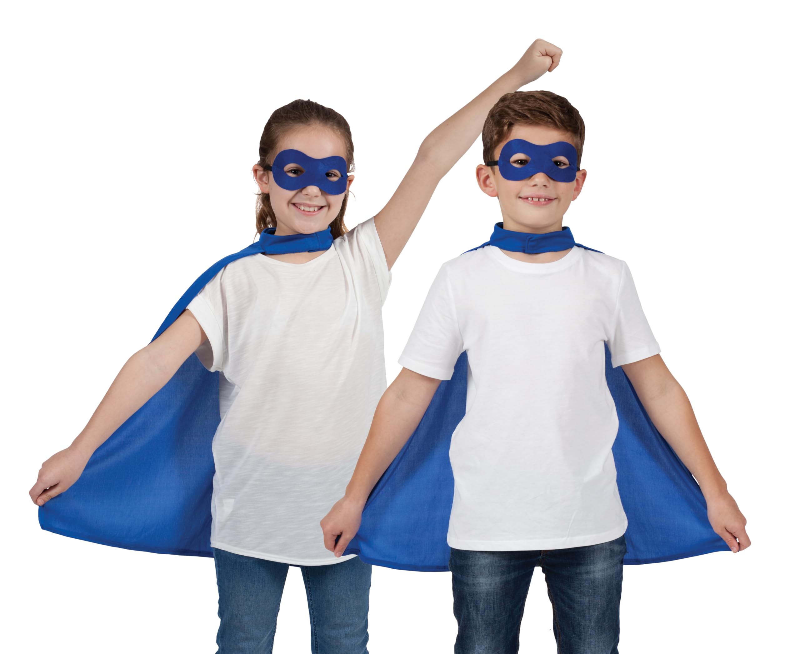 Wicked Costumes Kids Superhero Cape and Mask Set Fancy Dress Costume Accessory Blue One Size 6-10 Years