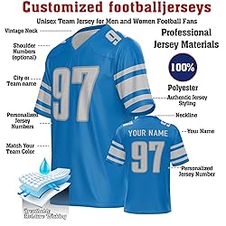 Custom Football Jersey Personalized Rugby