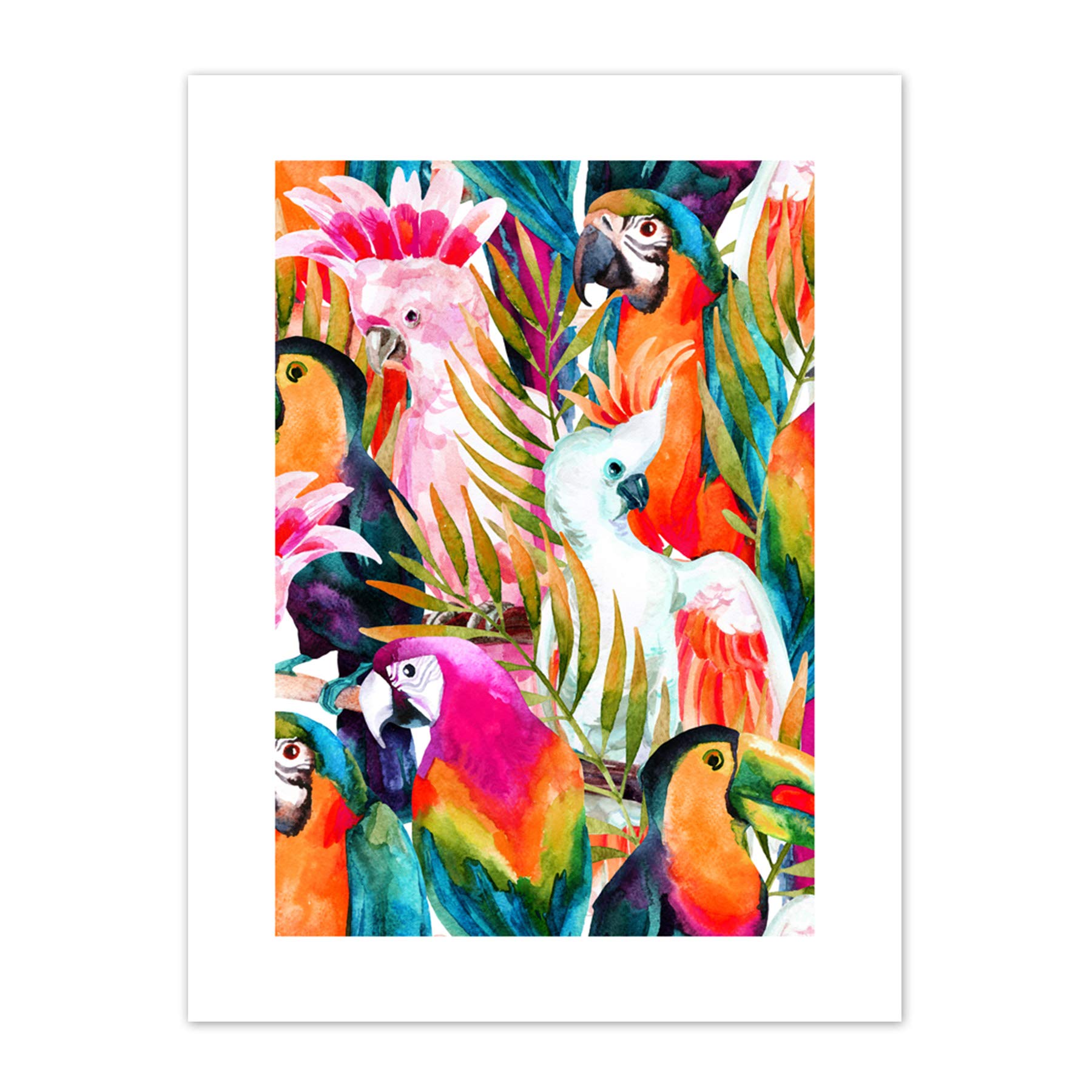 Wee Blue Coo Bird Pattern Painting Art Print Canvas Premium Wall Decor Poster