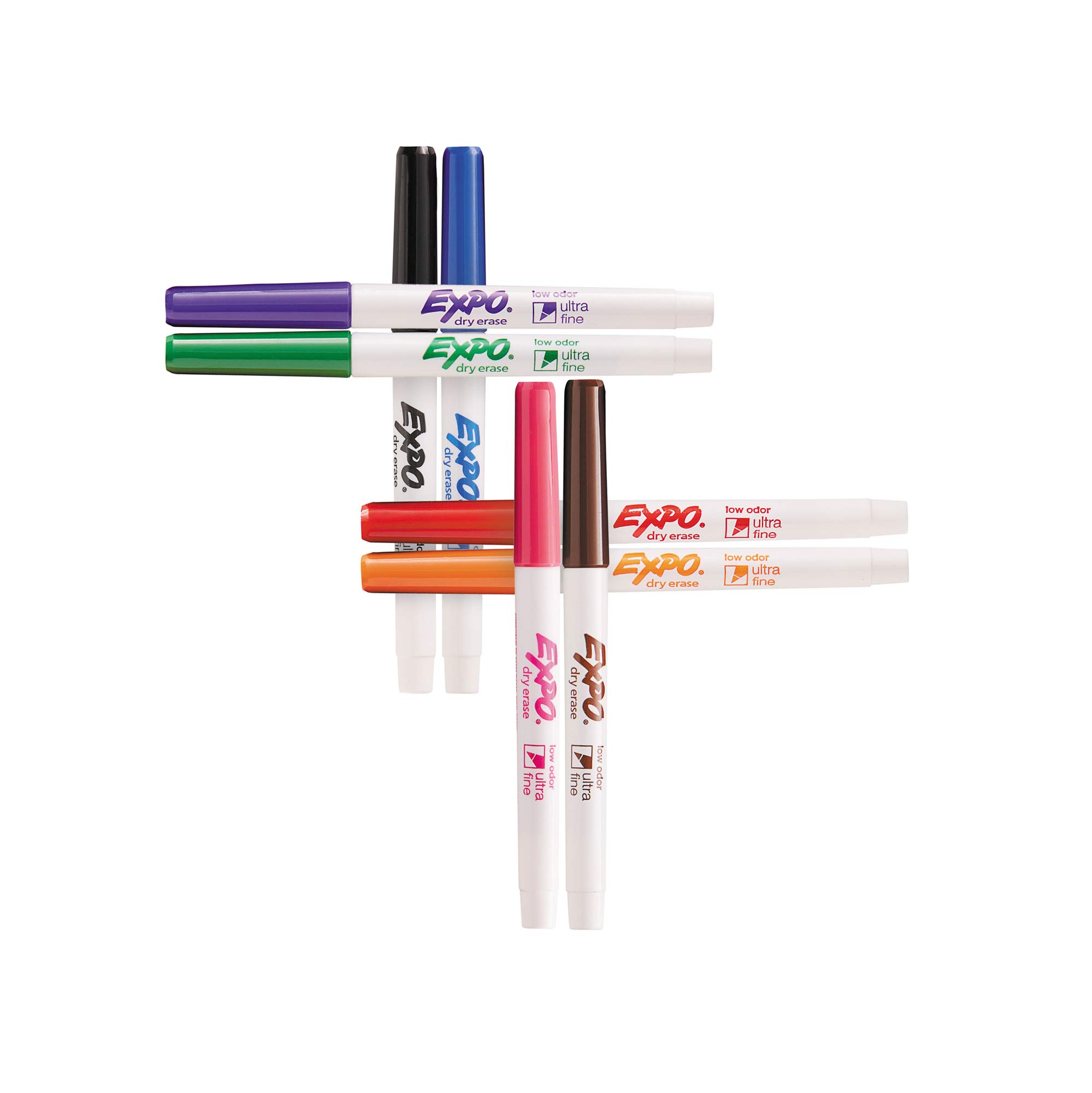 EXPO 1884309 LowOdor Dry Erase Markers, Ultra Fine Tip, Assorted