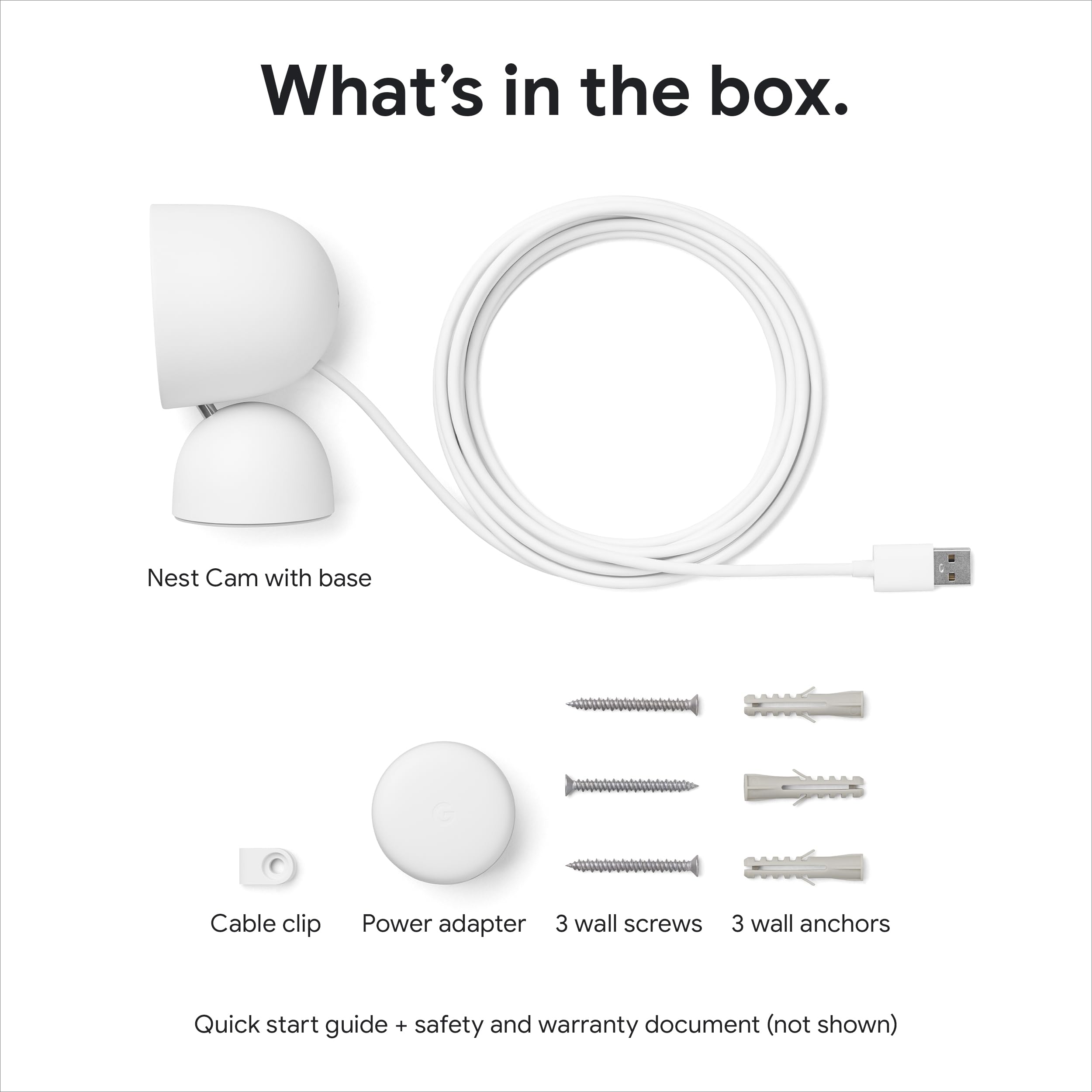 Bundle of Google Nest Doorbell (Wired, 2nd Gen) and Nest Cam (Indoor, Wired) - Nest Camera and Doorbell with 1080p HDR Video and Night Vision - 3 Hours of Event Video History Included - Snow