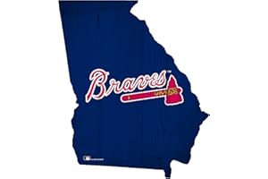 Fan Creations MLB Los Angeles Angels Unisex Atlanta Braves Team Color Logo State Cutout Sign, Team Color, One Size