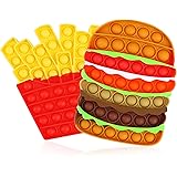 Jasilon [Newest Design [UPGRAED Material] 2PCS Push Bubble Pop Fidget Sensory Toy, Autism Special Needs Silicone Stress Relie