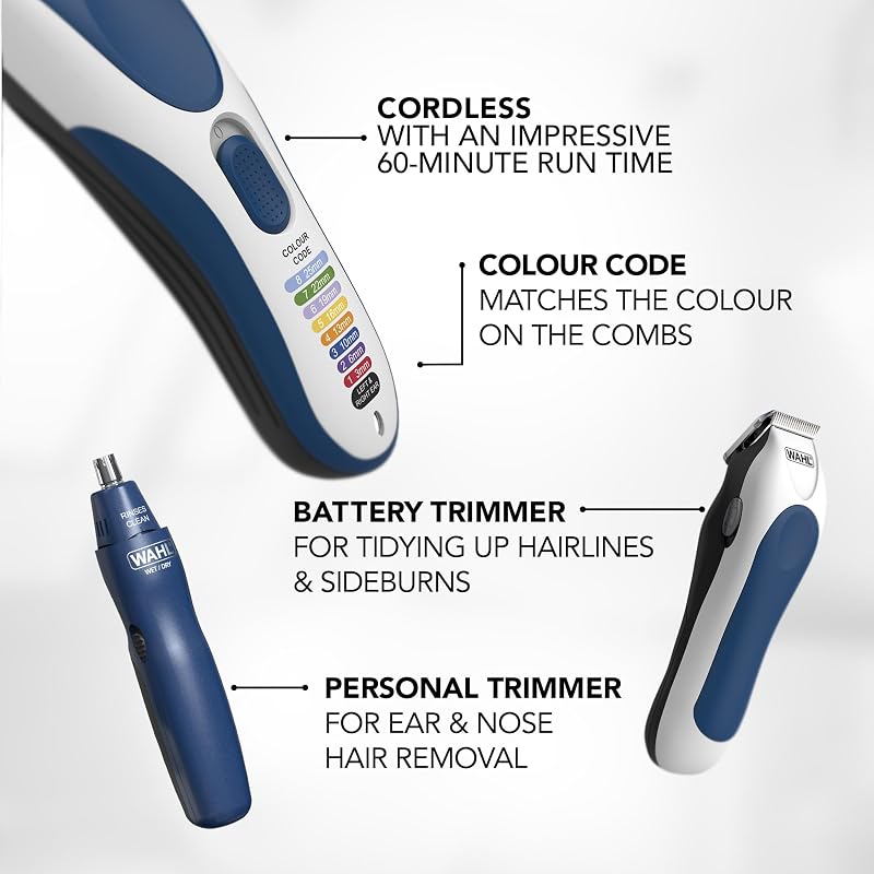 Colour Pro Kit cordless 3 in 1 per barba, orecchie e naso