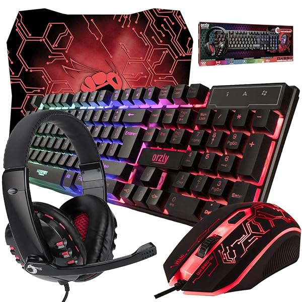 GAMING KEYBOARD AND MOUSE AND MOUSE PAD AND...