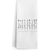Gnmduw Galatians 5:22-23 Kitchen Towels, Christian Bible Verse Floral Hand Towels, Religious Scripture Decorative Hand Dish Tea Towel for Kitchen Bathroom Decor,Christian Gifts for Women,16x24 Inch