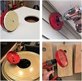 Ihomepark Hole Saw 200 mm Bi-Metal HSS M42 with Hex Shank Centring Bits Red view 5