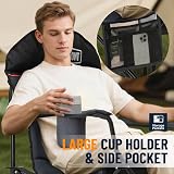 OVERMONT 150kg Folding Camping Chair with Cup Holder High Back Garden Chair view 5