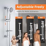 Ibergrif M20903-1 Shower Riser Rail Nail Free 170CM Hose Silver view 4